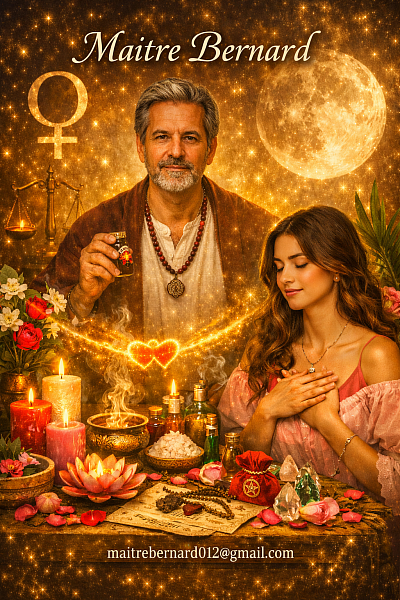 Ravivez l’amour grâce aux rituels béninois de Maître Bernard, basés sur des plantes et traditions ancestrales.