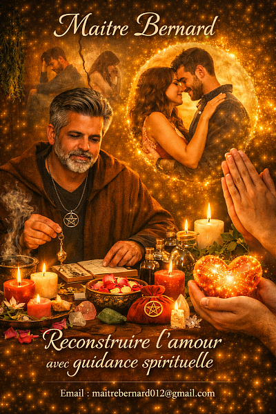 Reconstruisez votre relation avec l’aide spirituelle de Maître Bernard, expert en retour affectif sincère.