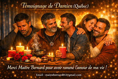 Retrouvez l’amour perdu grâce au retour affectif du Maître Bernard, spécialiste des rituels puissants pour réactiver le lien entre deux êtres.